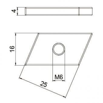 OBO ACMSN M6 ZL Gleitmutter 