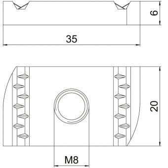 OBO MS41SN M8 A4 Gleitmutter 