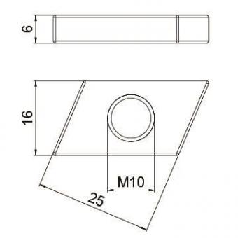 OBO ACMSN M10 ZL Gleitmutter 
