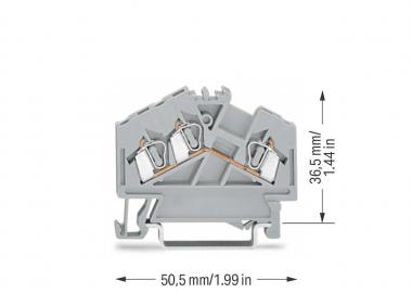 WAGO 280-641 3-Leiter-Durchgangsklemme, 