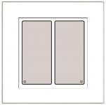 ISSE Glas-Tastenfeld weiß mit LCN - GT2W 