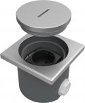 BS Bodensteckdose, 1-fach, eckig, 