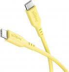 Goobay USB-C Silikonkabel 1,5m gelb 
