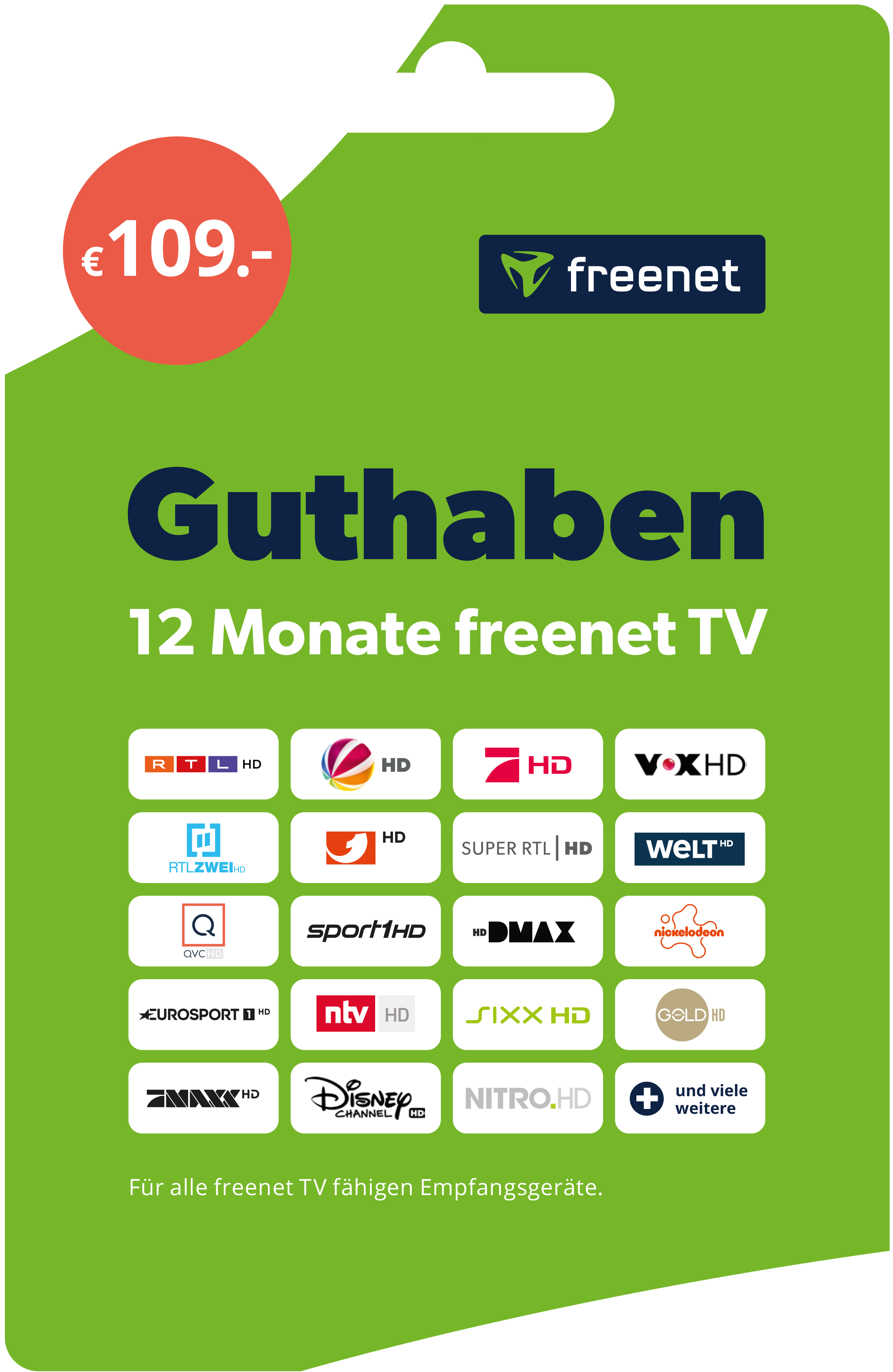 Freenet TV Guthabenkarte 