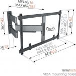 Vogels TVM5645 sw TV-Wandhalter schwenk. 