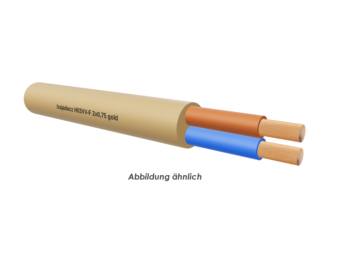 H03VV-F 2x0,75 gold Eca        Ring 100m 