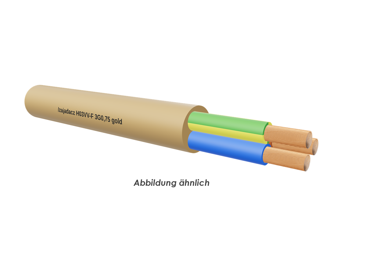 H03VV-F 3G0,75 gold Eca         Ring 50m 