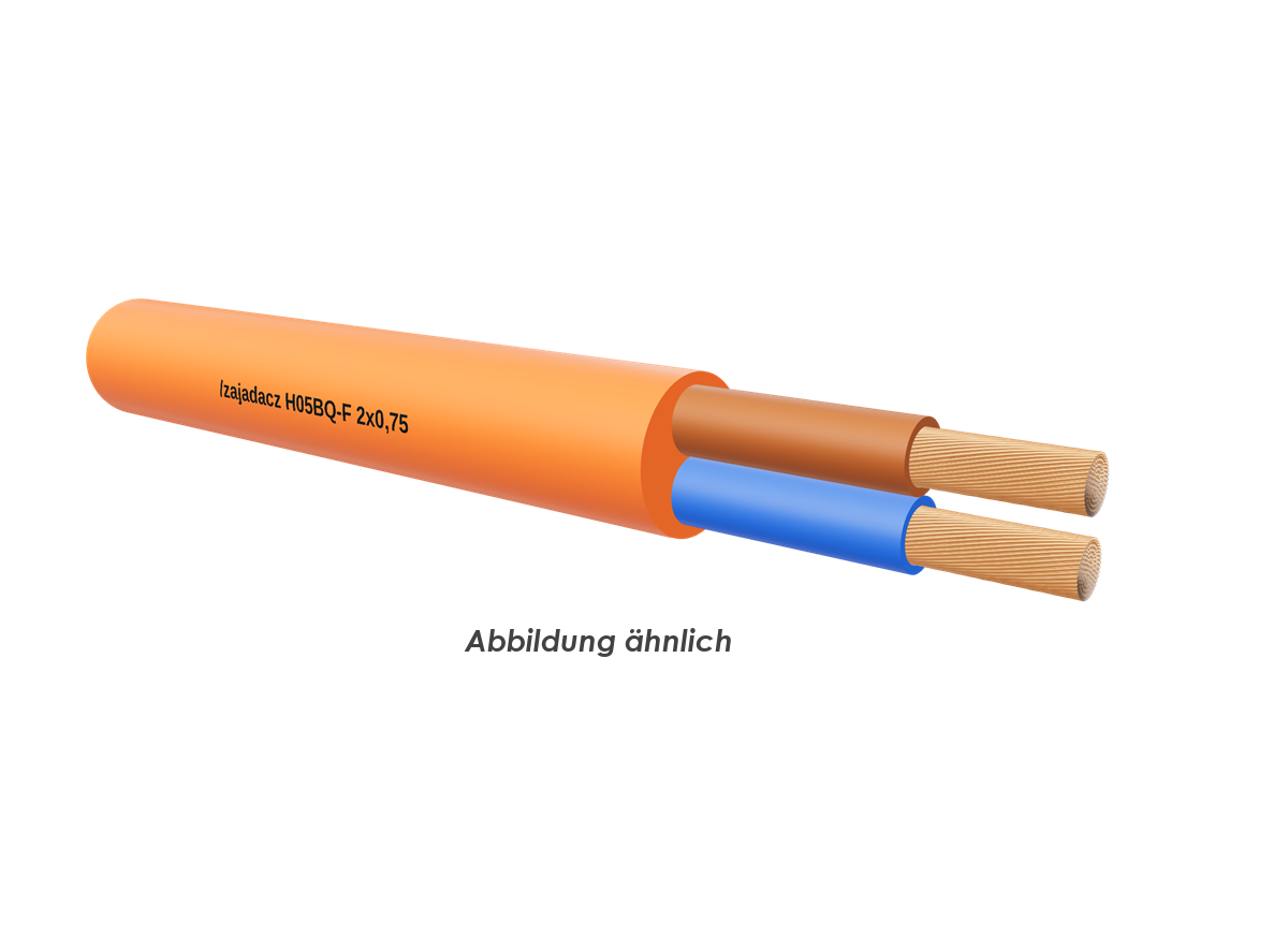 H05BQ-F 2x0,75 orange           Ring 50m 