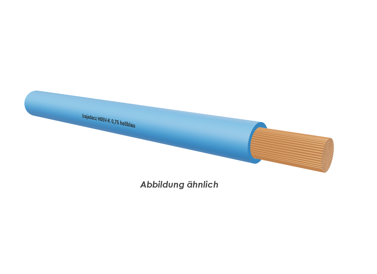 H05V-K 0,75 hellblau Eca       Ring 100m 
