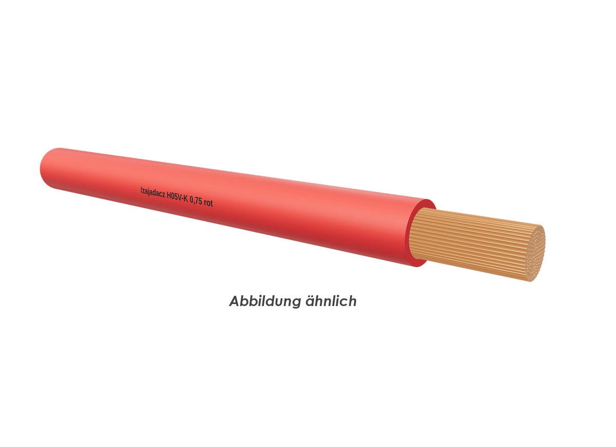 H05V-K 0,75 rot Eca            Ring 100m 