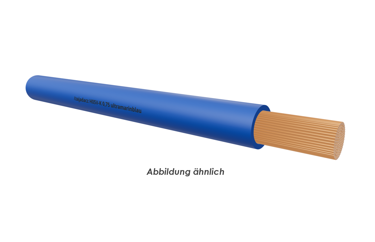 H05V-K 0,75 ultramarinblau Eca Ring 100m 