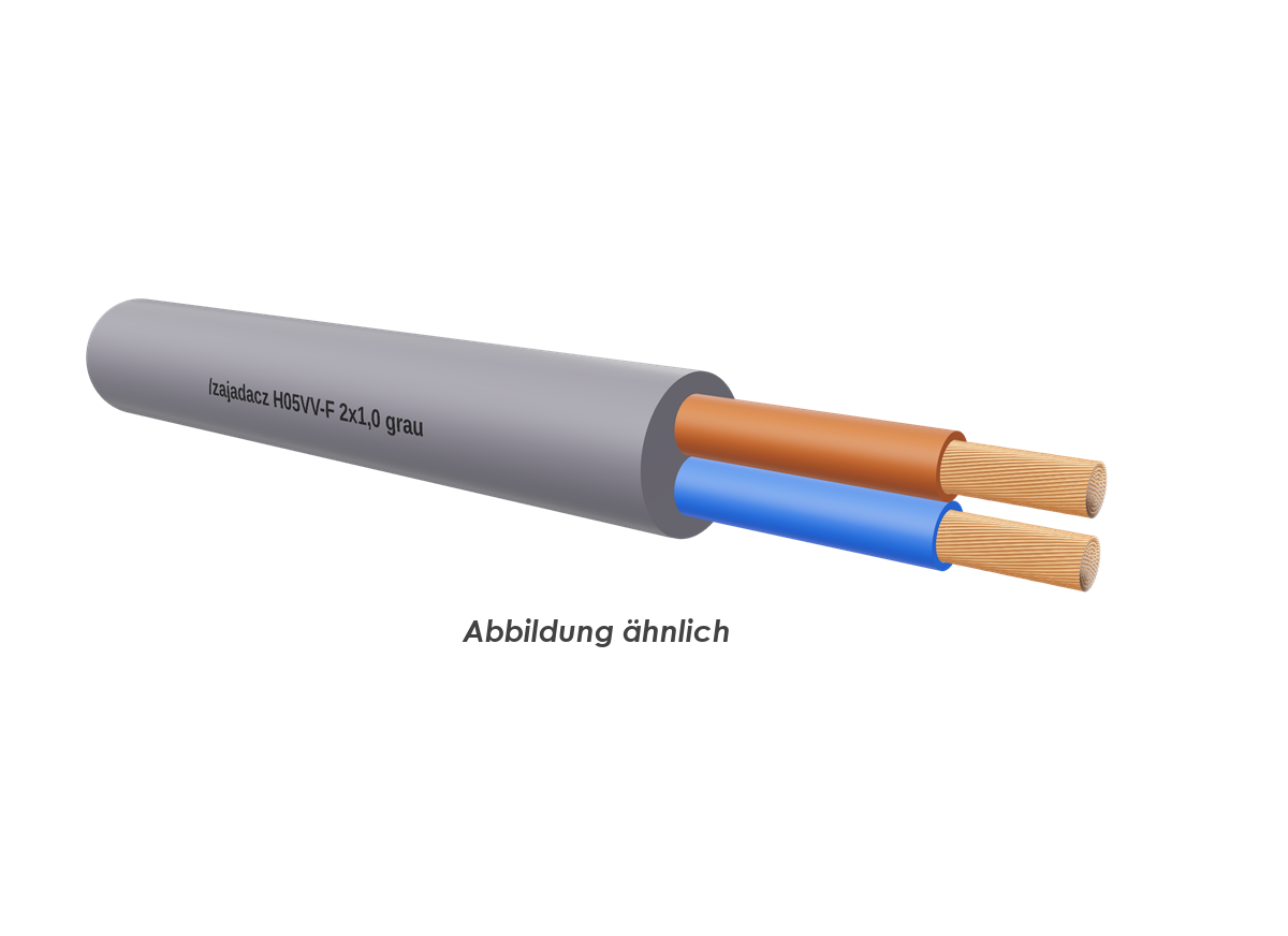 H05VV-F 2x1,0 grau Eca          Ring 50m 