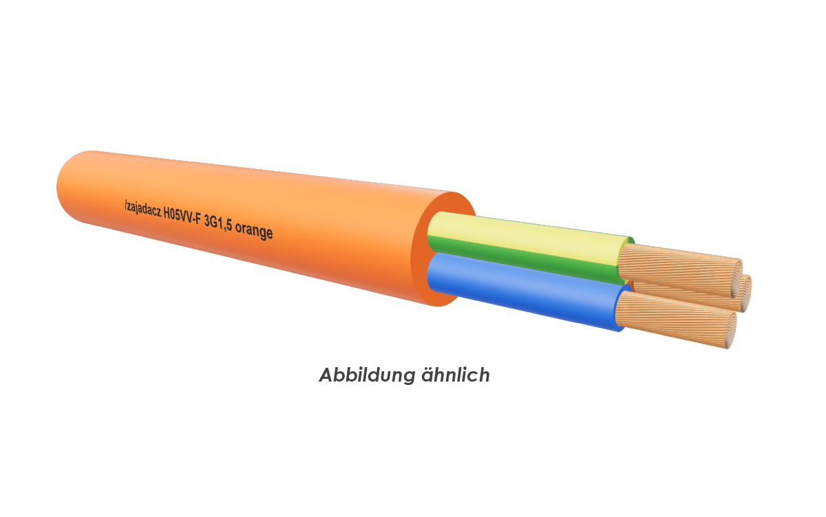 H05VV-F 3G1,5 orange Eca       Ring 100m 