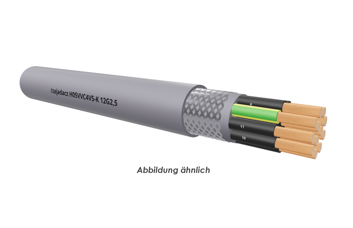H05VVC4V5-K 12G2,5 VDE/HAR  Trommel 500m 
