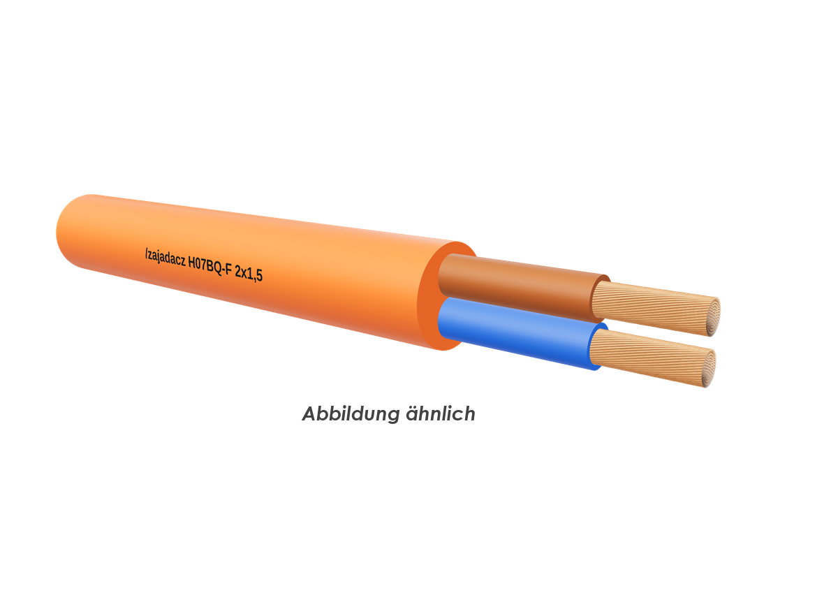 H07BQ-F 2x1,5 orange        Trommel 500m 