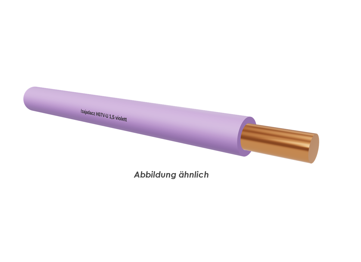H07V-U 1,5 violett Eca         Ring 100m 