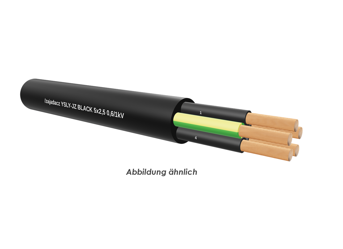 YSLY-JZ BLACK 5x2,5 Eca     Trommel 500m 