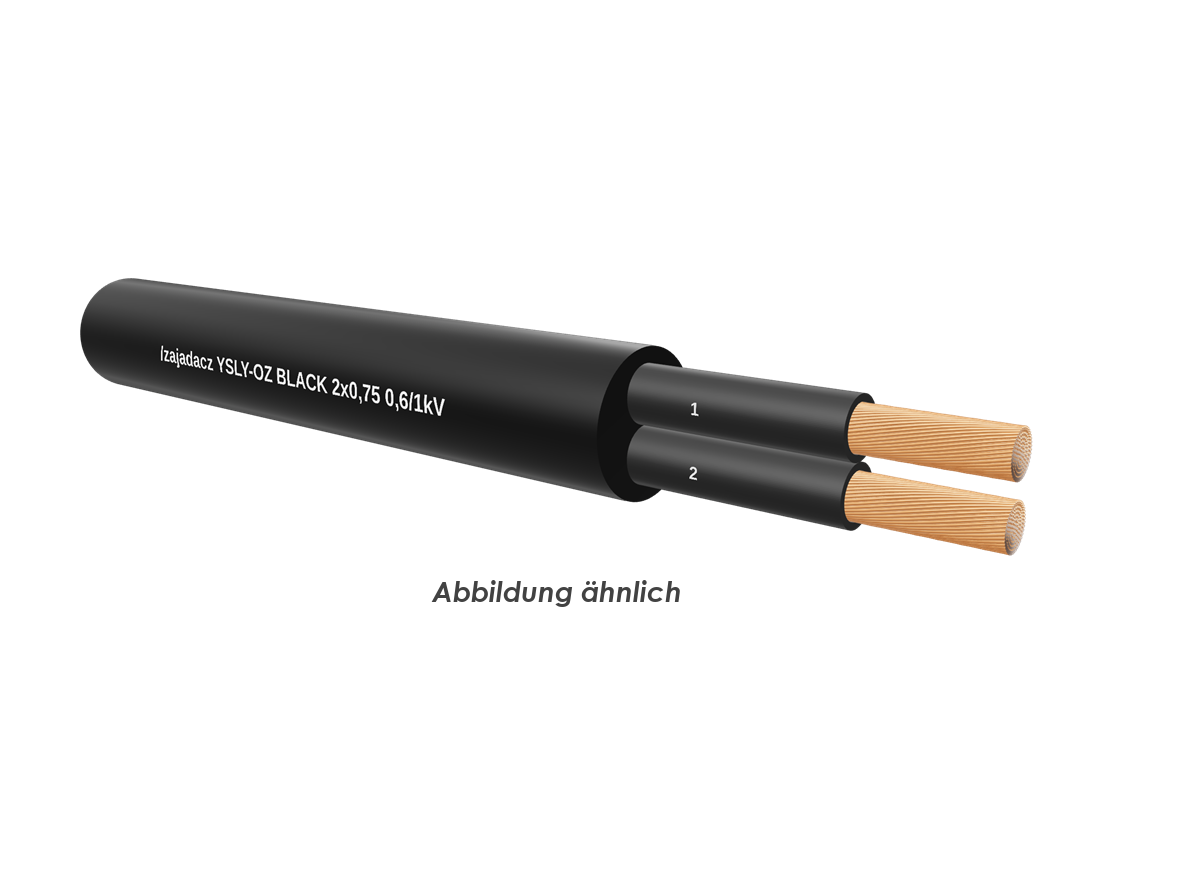 YSLY-OZ BLACK 2x0,75 Eca    Trommel 500m 