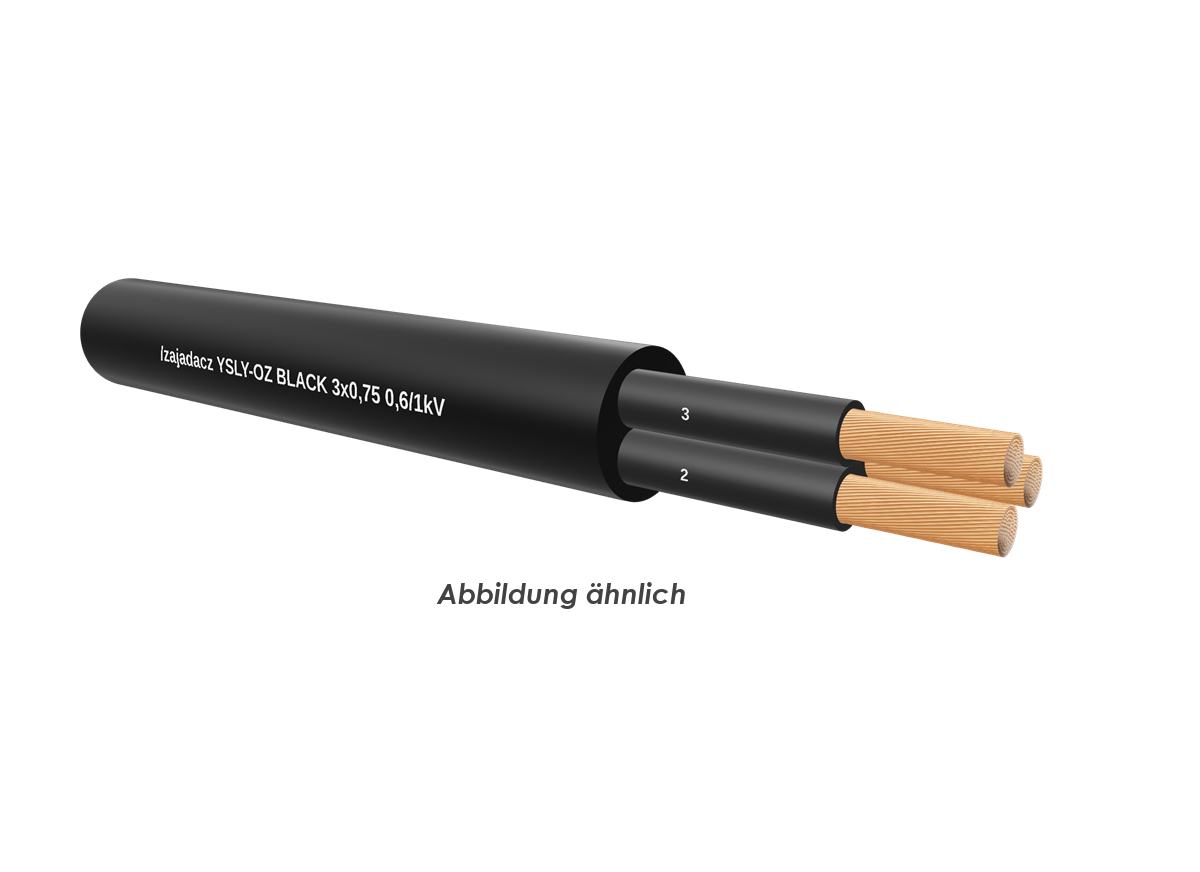 YSLY-OZ BLACK 3x0,75 Eca    Trommel 500m 