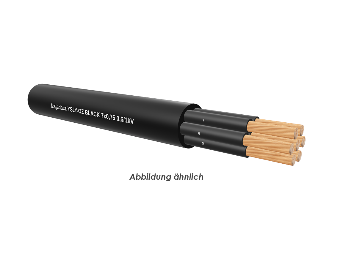 YSLY-OZ BLACK 7x0,75 Eca    Trommel 500m 