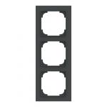BJ Abdeckrahmen 3-fach schwarz  1723-45M 