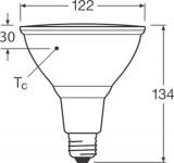LEDV LED Reflektor 12-120W/827 