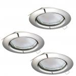 EGLO SET 3xEinbauspot Chrom starr  94236 