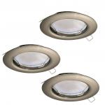 EGLO SET 3xEinbauspot Nickel-Matt  94237 