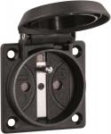 ABL Einbau-Steckdose schwarz     1662002 