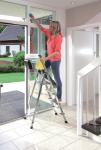 KRAU SECURY Alu-Leiter 4 Stufen   126528 