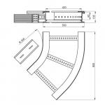  Flachbogen 45  halogenfrei grau 135x500 