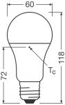 LEDV LED Bulb 13-100W/827 1521lm 