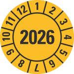 HEIN 185165 Prüfplakette 2026 gelb Folie 