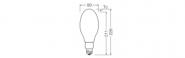 LEDV HQL LED FIL P 30W/827 5400lm (125W) 