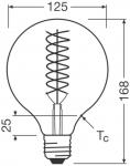 Osram Vintage 1906 LED 8.8W 824 Gold E27 