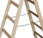 KRAU Sprossen-Doppelleiter (Holz) 170064 