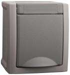 RED SPLASH Schuko Steckdose FR AP 