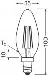 LEDV LED Kerze 5,5-60W/827 806lm 