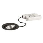 BRUM Einbaustr. rund 6W mattschwarz BB03 