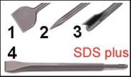 Rennsteig SDS-Plus-Meißelsatz 3tlg 