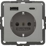 Berker Steckd.SCHUKO/USB AC 20W 48146084 