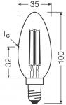 Ledvance LED CLASSIC B DIM CRI97 S 4.2W 