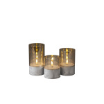 LED Kerzen 3er-Set smokey brown 1819-600 