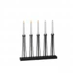 LED Metallleuchter sw/messing   3521-780 