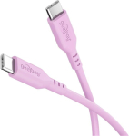 Goobay USB-C Silikonkabel 1,5m pink 