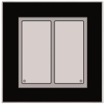 ISSE Glas-Tastenfeld schwarz  LCN - GT2B 