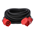 CEE-Verlängerung H07RN-F 5G4,schwarz 