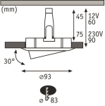 Paulmann EBL IP65 schwenkbar max   93662 