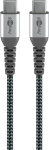 Goobay USB-Kabel 0,15m grau/silber 