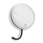 qles Kosmetikspiegel Schwarz matt mit 